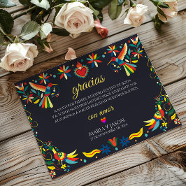 Tarjeta De Agradecimiento Colorful Cinco de Mayo Fiesta Spanish Wedding