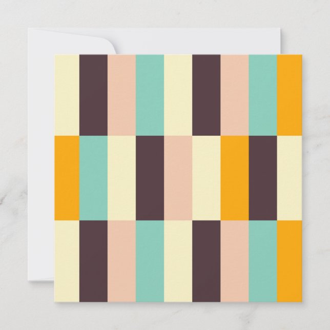 Tarjeta De Agradecimiento Colorful geometric pattern with vertical stripes  (Anverso)