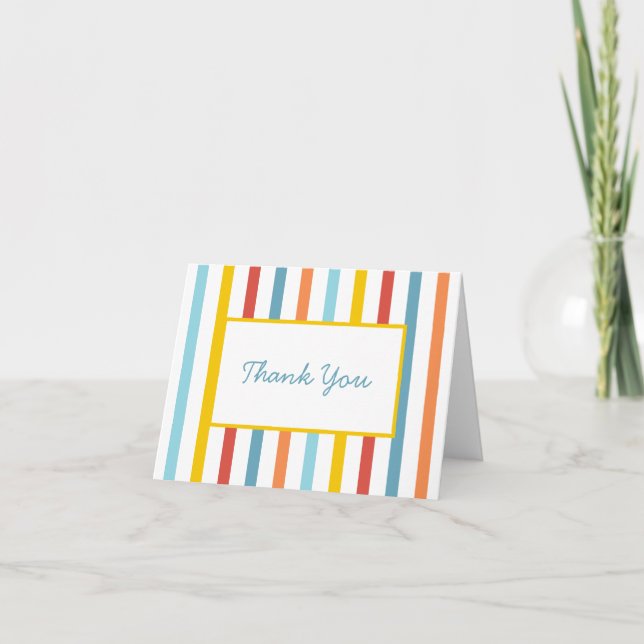 Tarjeta De Agradecimiento Colorful Rainbow Thank You Card (Anverso)