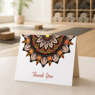 Tarjeta de agradecimiento colorida Mandala