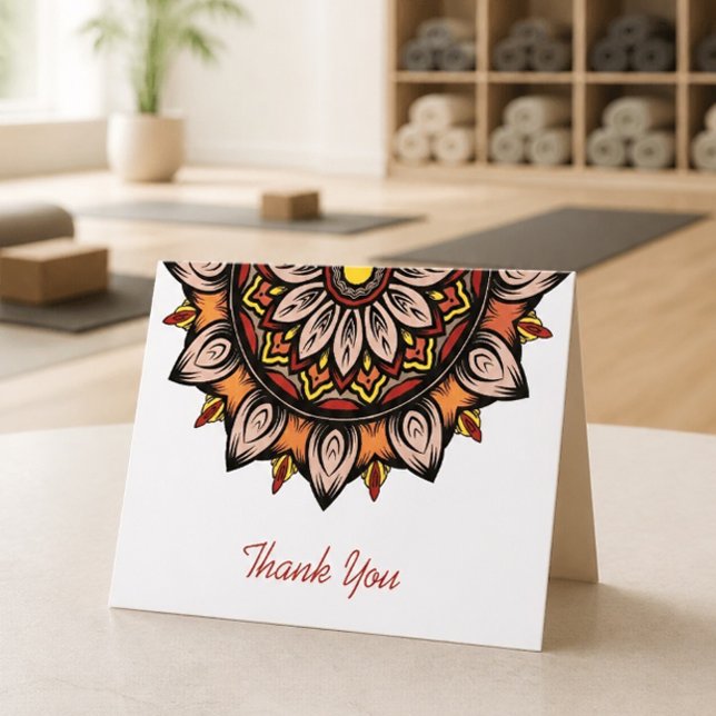 Tarjeta de agradecimiento colorida Mandala (Subido por el creador)