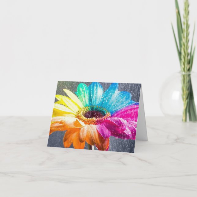 Tarjeta De Agradecimiento Colorida margarita (Anverso)