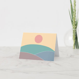 Tarjeta De Agradecimiento Colorida puesta de sol