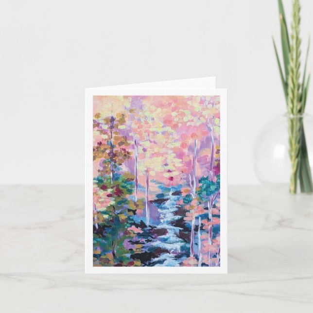 Tarjeta De Agradecimiento Coloridas escenas hacen más (Anverso)