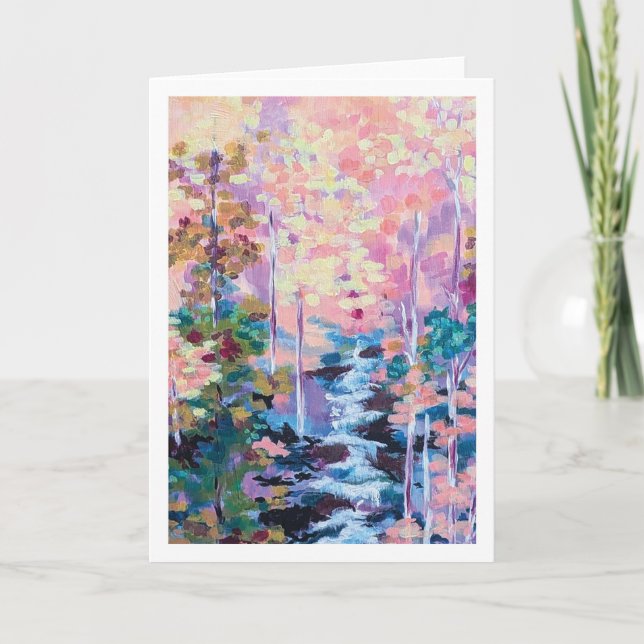 Tarjeta De Agradecimiento Coloridas escenas hacen más (Anverso)