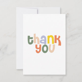 Tarjeta De Agradecimiento Coloridas Gracias