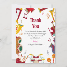 Colorido Baby Shower Musical Gracias Cartas