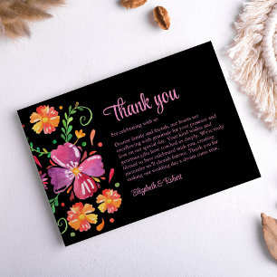 Tarjeta De Agradecimiento Colorido Boda mexicano de Fiesta