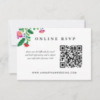 Colorido Boda mexicano en línea RSVP Código QR