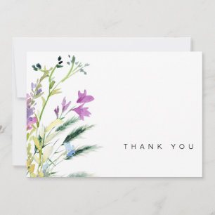 Tarjeta De Agradecimiento Colorido funeral de Flor Silvestre Gracias