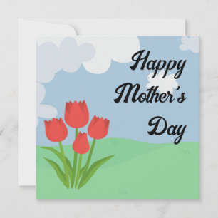 Tarjeta De Agradecimiento Colorido tulipán personalizado del Día de la Madre