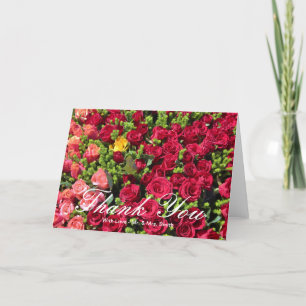 Tarjeta De Agradecimiento Coloridos Rosas Gracias