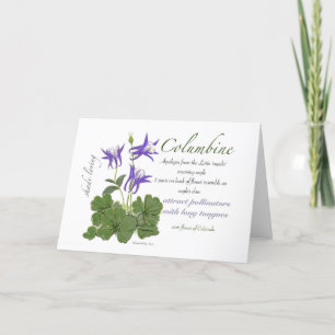 Tarjeta De Agradecimiento Columbine Blank Card