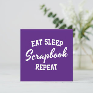 Tarjeta De Agradecimiento Come Dormir Álbum de Recortes Repetir Álbum de Rec
