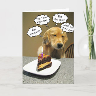 Tarjeta De Agradecimiento Comer el cumpleaños del pastel