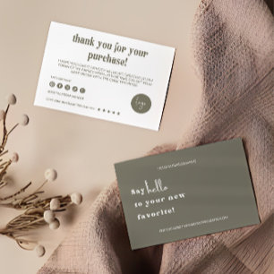 Tarjeta de agradecimiento comercial editable