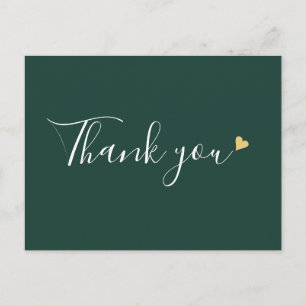 Tarjeta de agradecimiento comercial Emerald Gold H