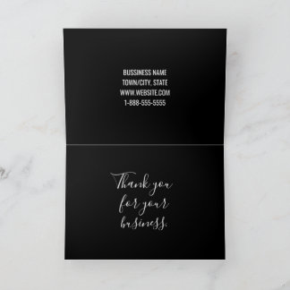 Tarjeta de agradecimiento comercial personalizada 
