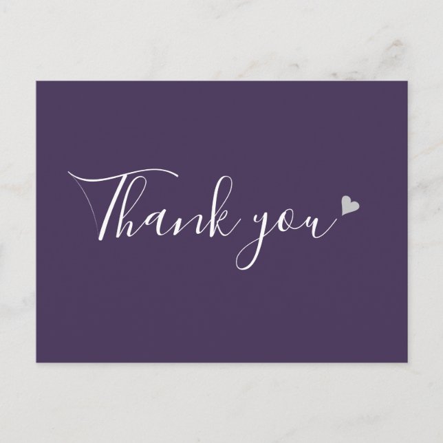 Tarjeta de agradecimiento comercial Purple Silver  (Anverso)
