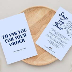 Tarjeta de agradecimiento comercial Snap Tag Share