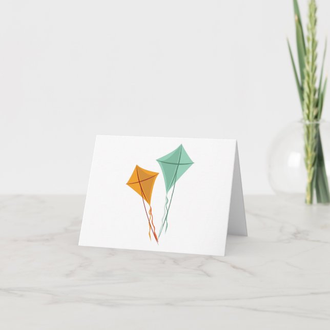 Tarjeta De Agradecimiento Cometas voladoras (Anverso)