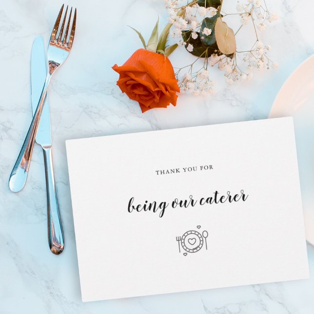Tarjeta De Agradecimiento Comida de proveedor de boda Caterer (Subido por el creador)