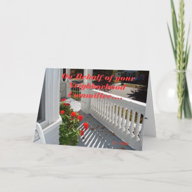 Tarjeta De Agradecimiento Comité de Vecindad (Anverso)