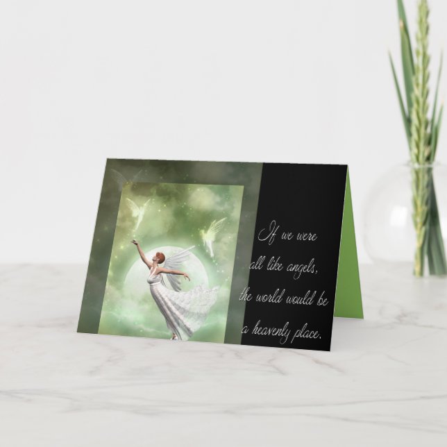 Tarjeta De Agradecimiento Como ángeles (Anverso)