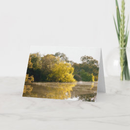 Tarjeta De Agradecimiento Como el vidrio dorado del río Glides -
