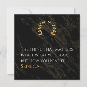 Tarjeta De Agradecimiento Cómo lo soportas - Cita de la filosofía estoica de
