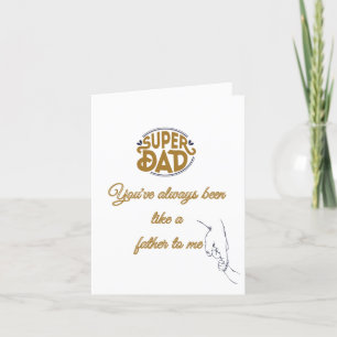 Tarjeta De Agradecimiento Como un padre para mí, el día del padre