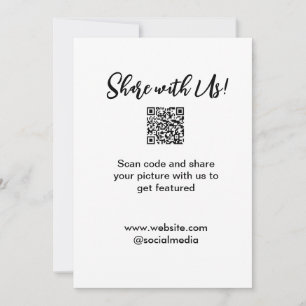 Tarjeta De Agradecimiento Comparte tu análisis de imagen código QR añadir co