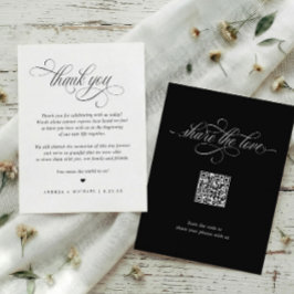 Tarjeta De Agradecimiento Compartir Fotos de Boda con Elegancia y Lujo al Es