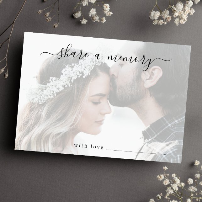 Tarjeta De Agradecimiento Compartir un Boda de fotos de memoria (Share A Memory Wedding Card)