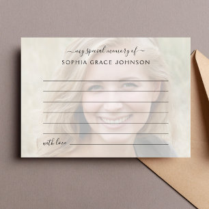 Tarjeta De Agradecimiento Compartir un funeral de fotos de memoria