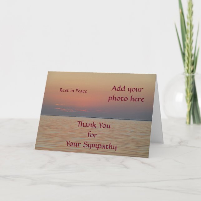 Tarjeta De Agradecimiento Compasión de los personalizados Gracias Cartas - V (Anverso)