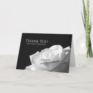 Tarjeta De Agradecimiento Compasión en blanco - Rosa Blanca