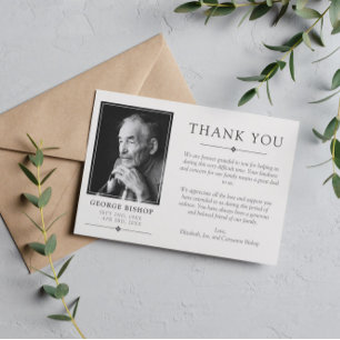 Tarjeta De Agradecimiento Compasión fotográfica Minimalista gris fuera de bl
