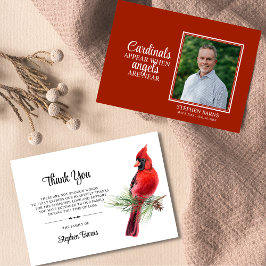 Tarjeta De Agradecimiento Compasión Funeral GRACIAS Cardenal Bird | FOTO