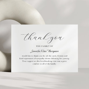 Tarjeta De Agradecimiento Compasión Funeral Gracias Cartas