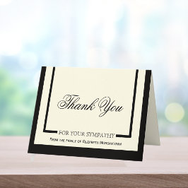 Tarjeta De Agradecimiento Compasión Gracias Cartas - Crema Clásico