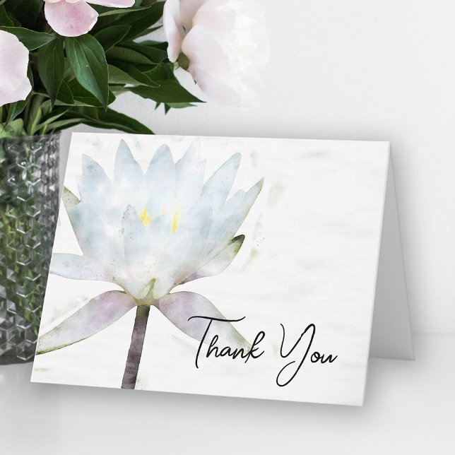 Tarjeta De Agradecimiento Compasión por el funeral de White Water Lily (Subido por el creador)