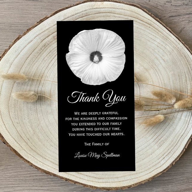 Tarjeta De Agradecimiento Compasión por Hibiscus Floral Gracias (Subido por el creador)