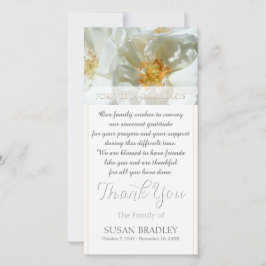 Tarjeta De Agradecimiento Compasión por las rosas blancas salvajes Gracias c