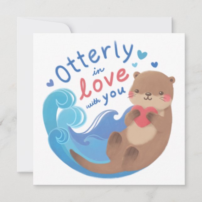Tarjeta De Agradecimiento Completamente enamorado de ti (Anverso)