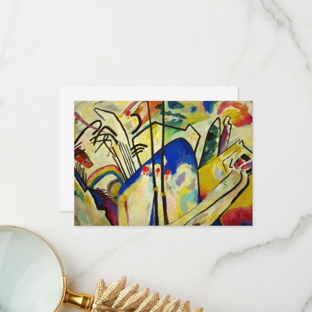 Tarjeta De Agradecimiento Composición 4 de Wassily Kandinsky (Anverso/Reverso In Situ)