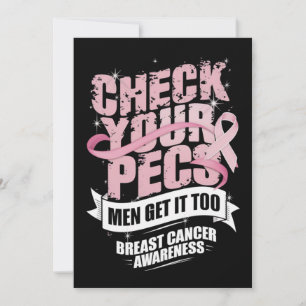 Tarjeta De Agradecimiento Comprobar la conciencia sobre el cáncer de mama en
