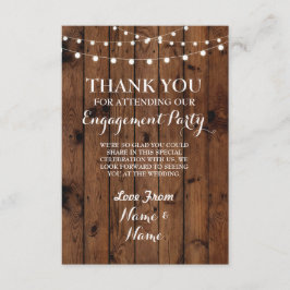 Tarjeta de agradecimiento Compromiso Boda Luces de