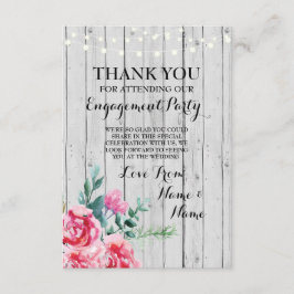 Tarjeta de agradecimiento Compromiso Boda Madera F