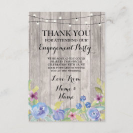 Tarjeta de agradecimiento Compromiso Boda Madera F